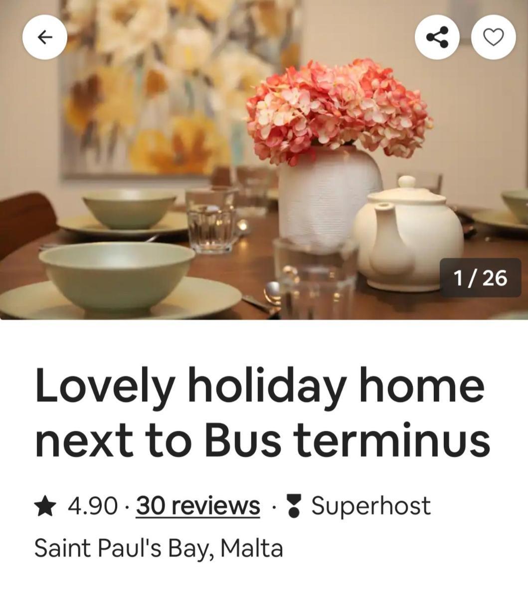 Lovely Holiday Home Next To Bus Terminus San Pawl il-Baħar Extérieur photo